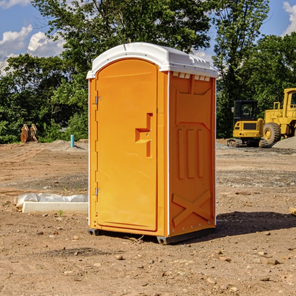 how often are the portable restrooms cleaned and serviced during a rental period in Knoxville